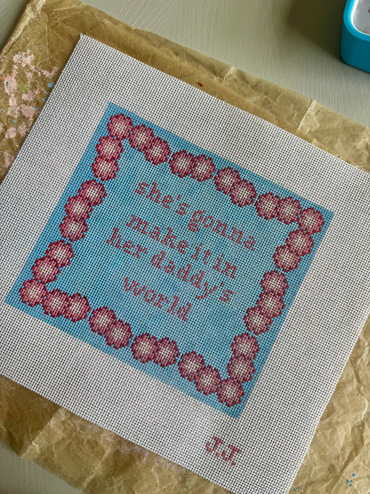 American Girl Needlepoint Pillow Canvas