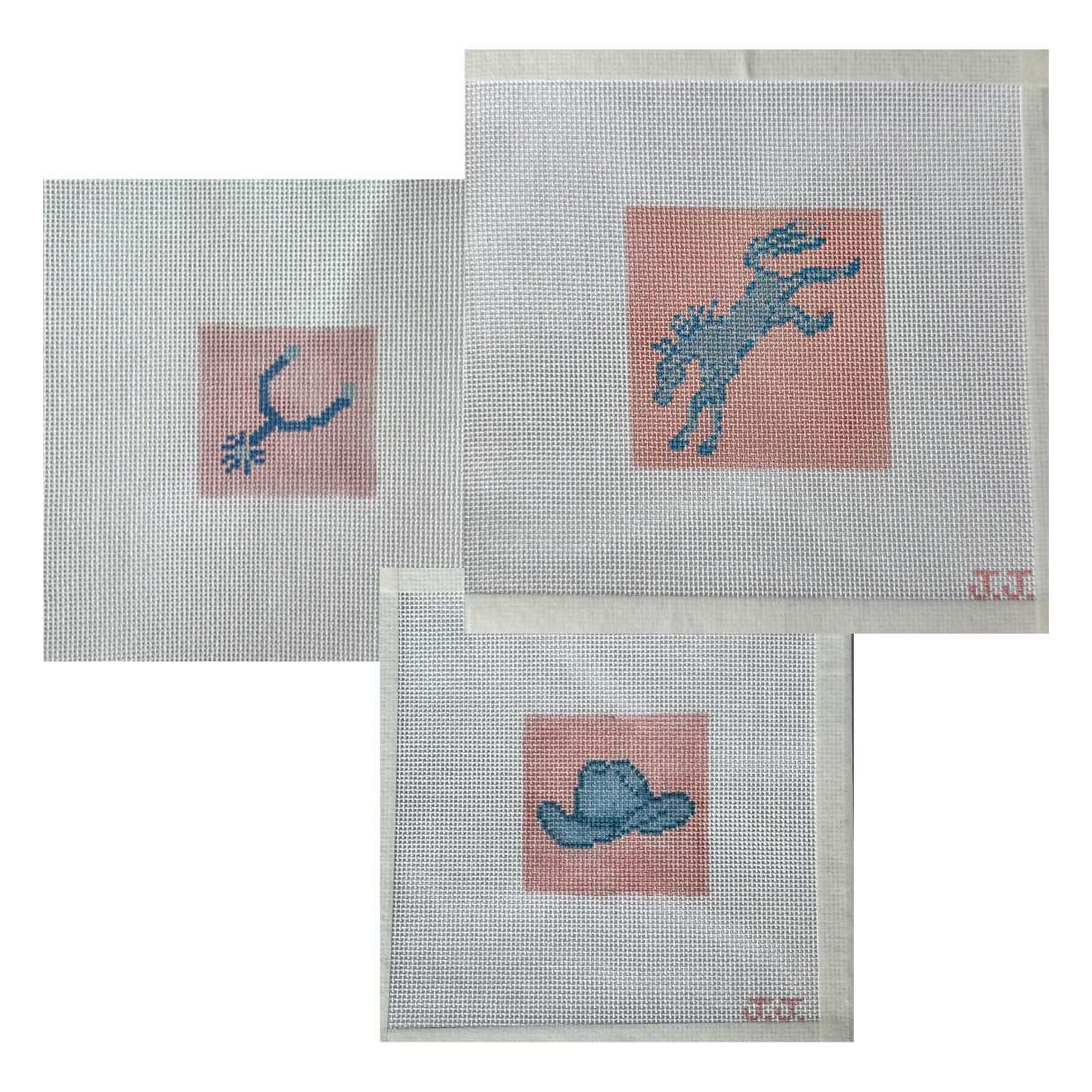 The Bucking Mustang Needlepoint Canvas Bundle