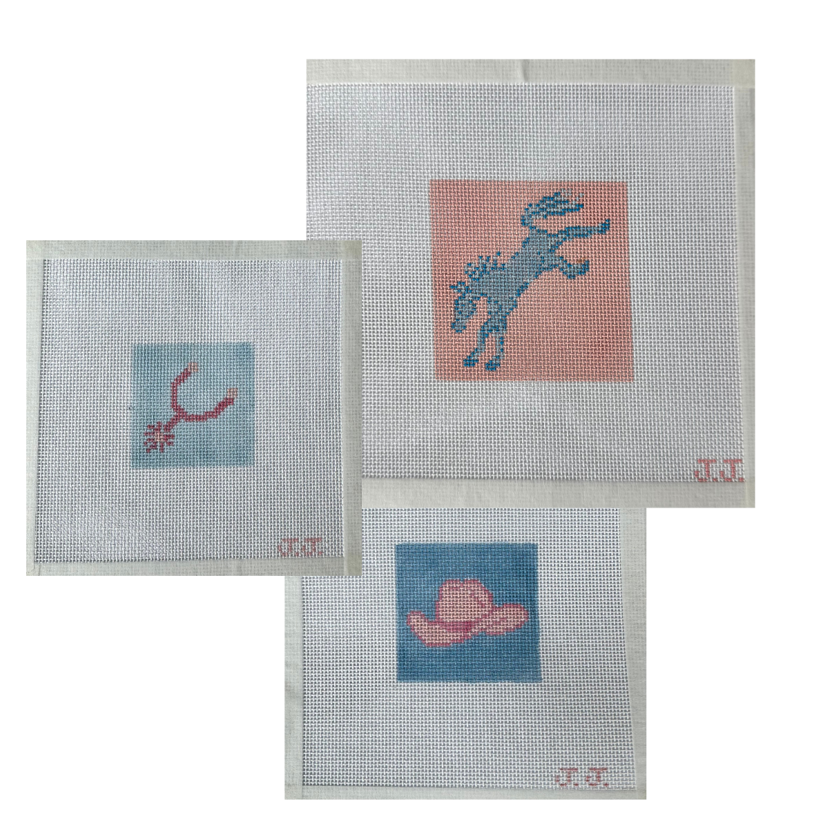The Bucking Mustang Needlepoint Canvas Bundle