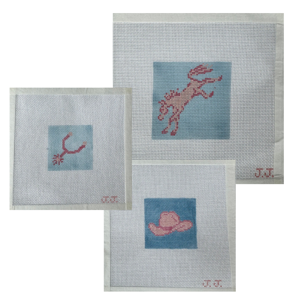 The Bucking Mustang Needlepoint Canvas Bundle