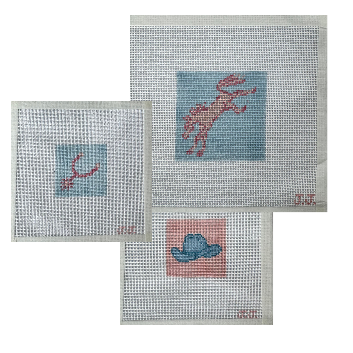 The Bucking Mustang Needlepoint Canvas Bundle