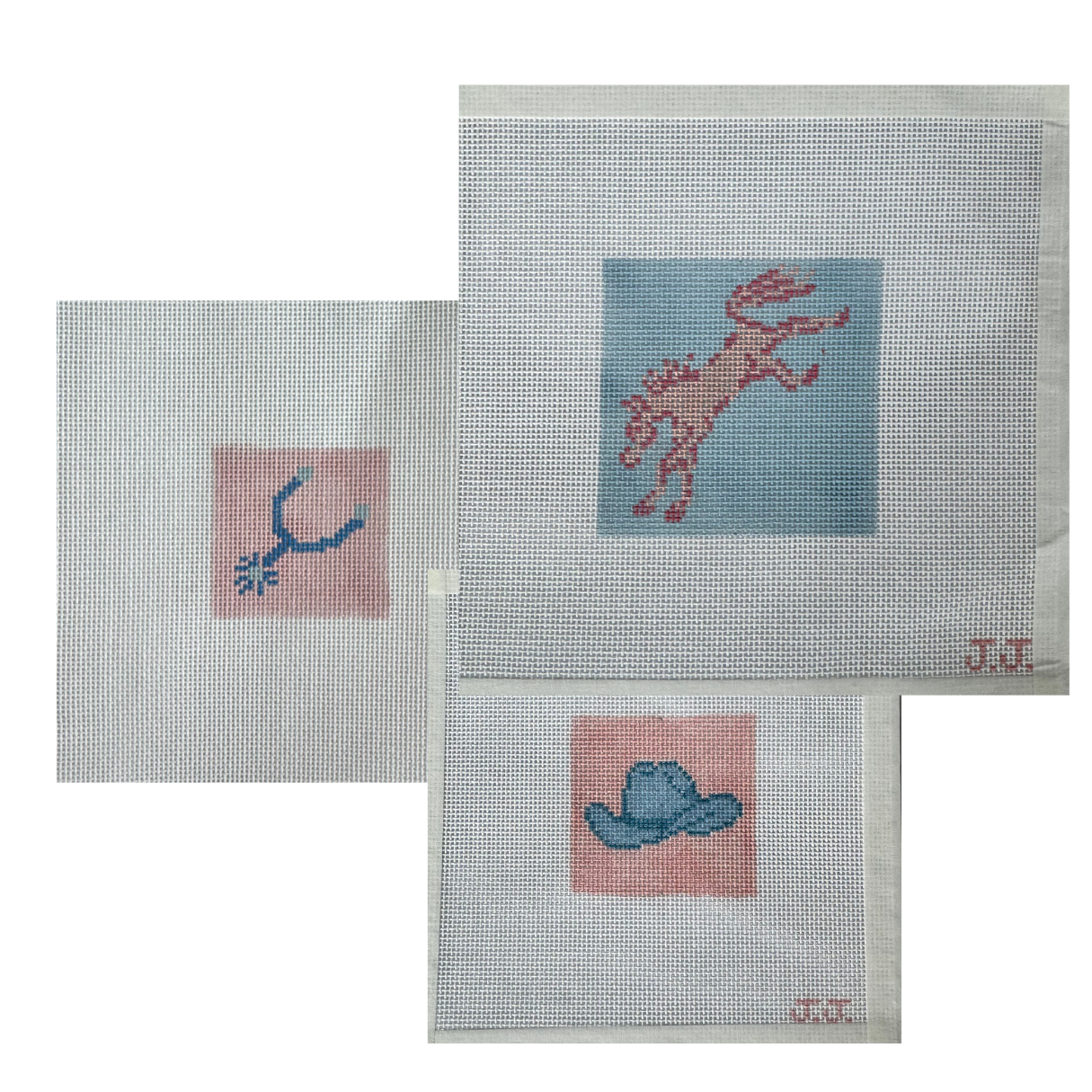 The Bucking Mustang Needlepoint Canvas Bundle