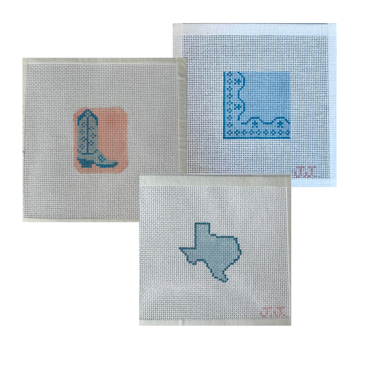 The Little Texas Trio Needlepoint Canvas Bundle