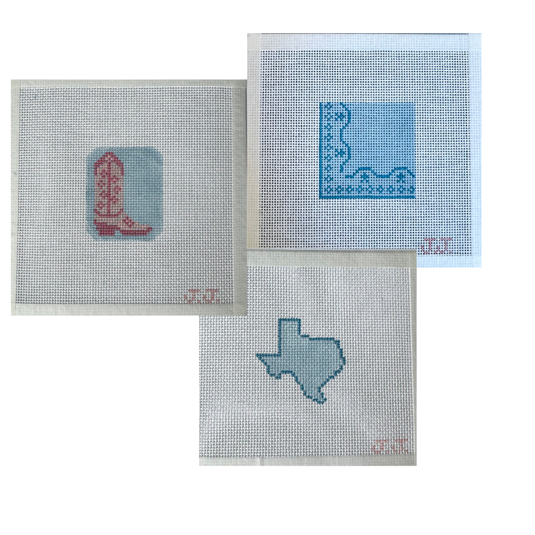 The Little Texas Trio Needlepoint Canvas Bundle