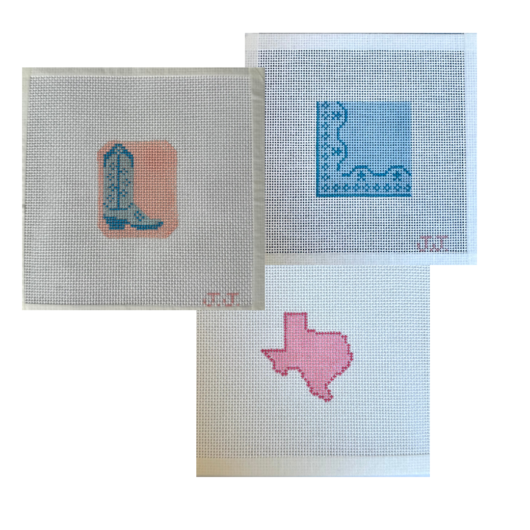 The Little Texas Trio Needlepoint Canvas Bundle