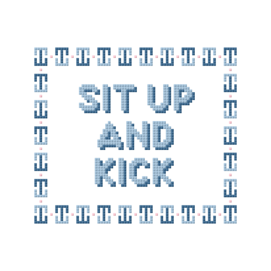 Sit Up and Kick Equestrian Needlepoint Canvas