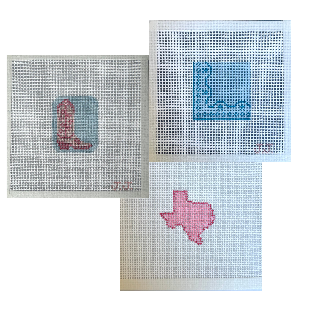 The Little Texas Trio Needlepoint Canvas Bundle