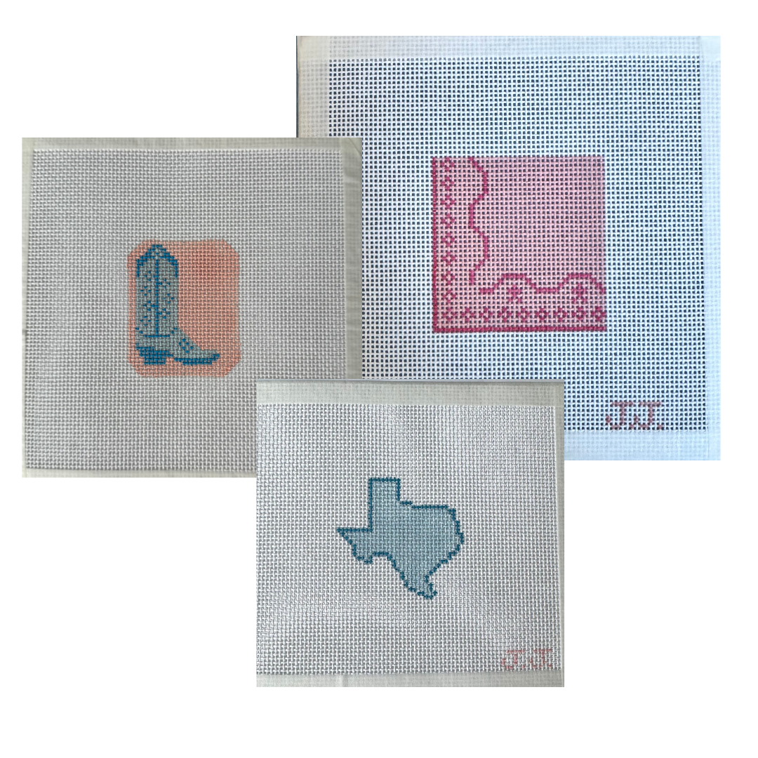The Little Texas Trio Needlepoint Canvas Bundle