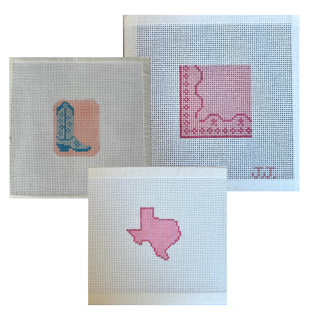 The Little Texas Trio Needlepoint Canvas Bundle