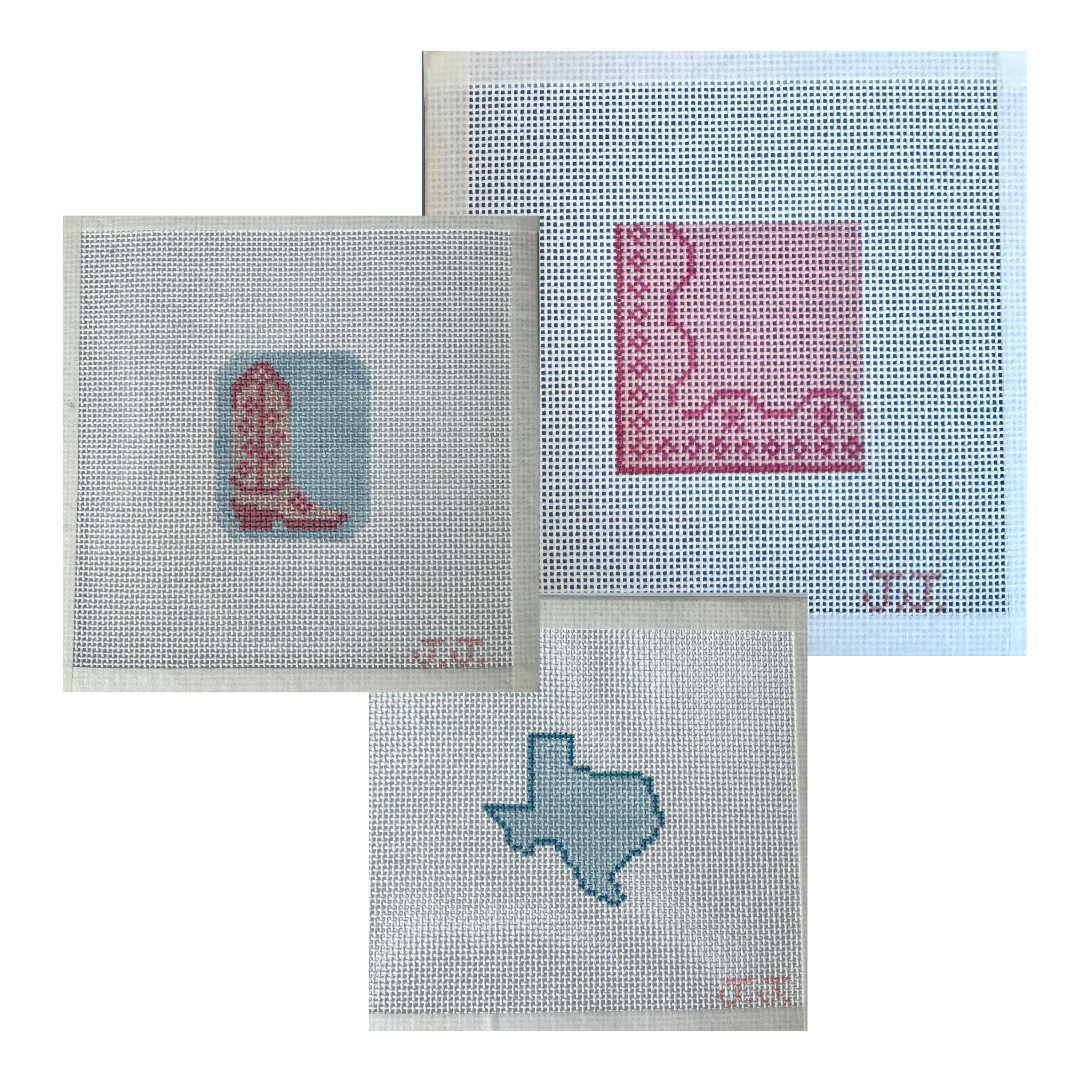 The Little Texas Trio Needlepoint Canvas Bundle