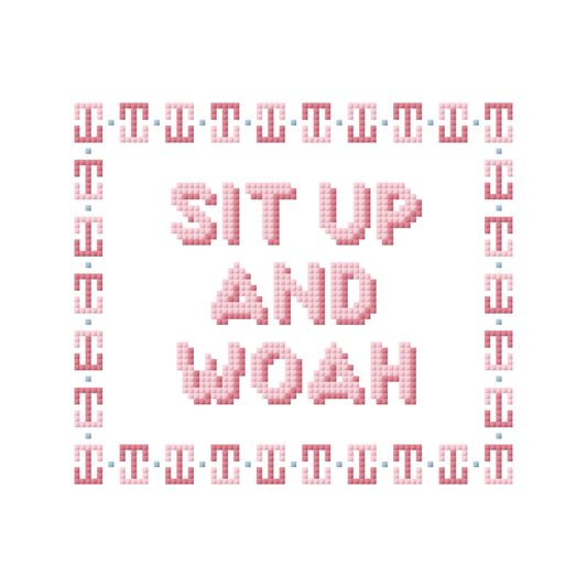 Sit Up and Woah Equestrian Needlepoint Canvas