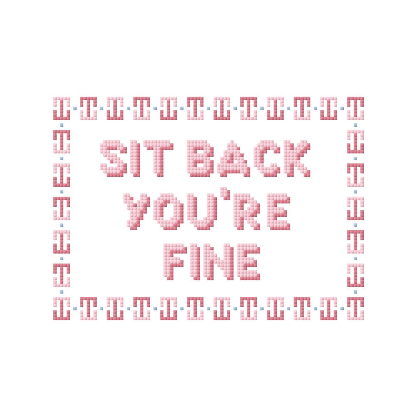Sit Back Youre Fine Equestrian Needlepoint Canvas