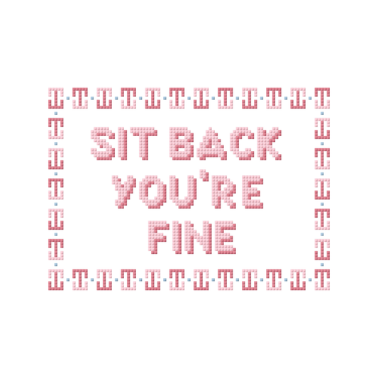 Sit Back Youre Fine Equestrian Needlepoint Canvas