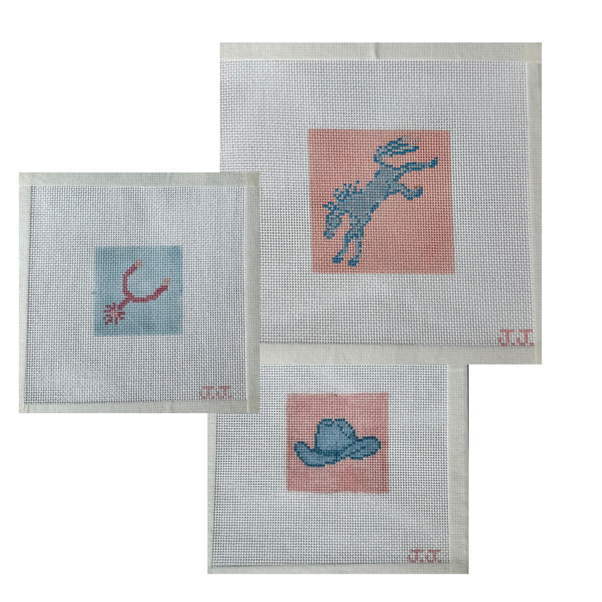 The Bucking Mustang Needlepoint Canvas Bundle
