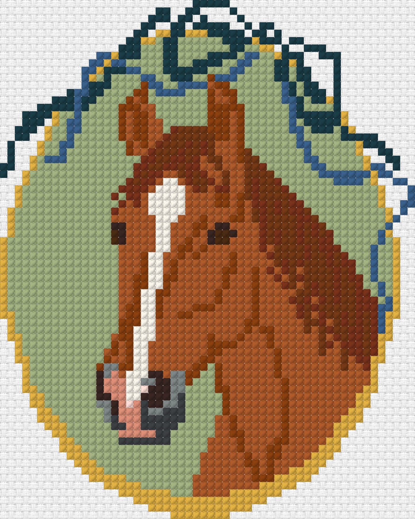 Chestnut Heart Horse Cameo