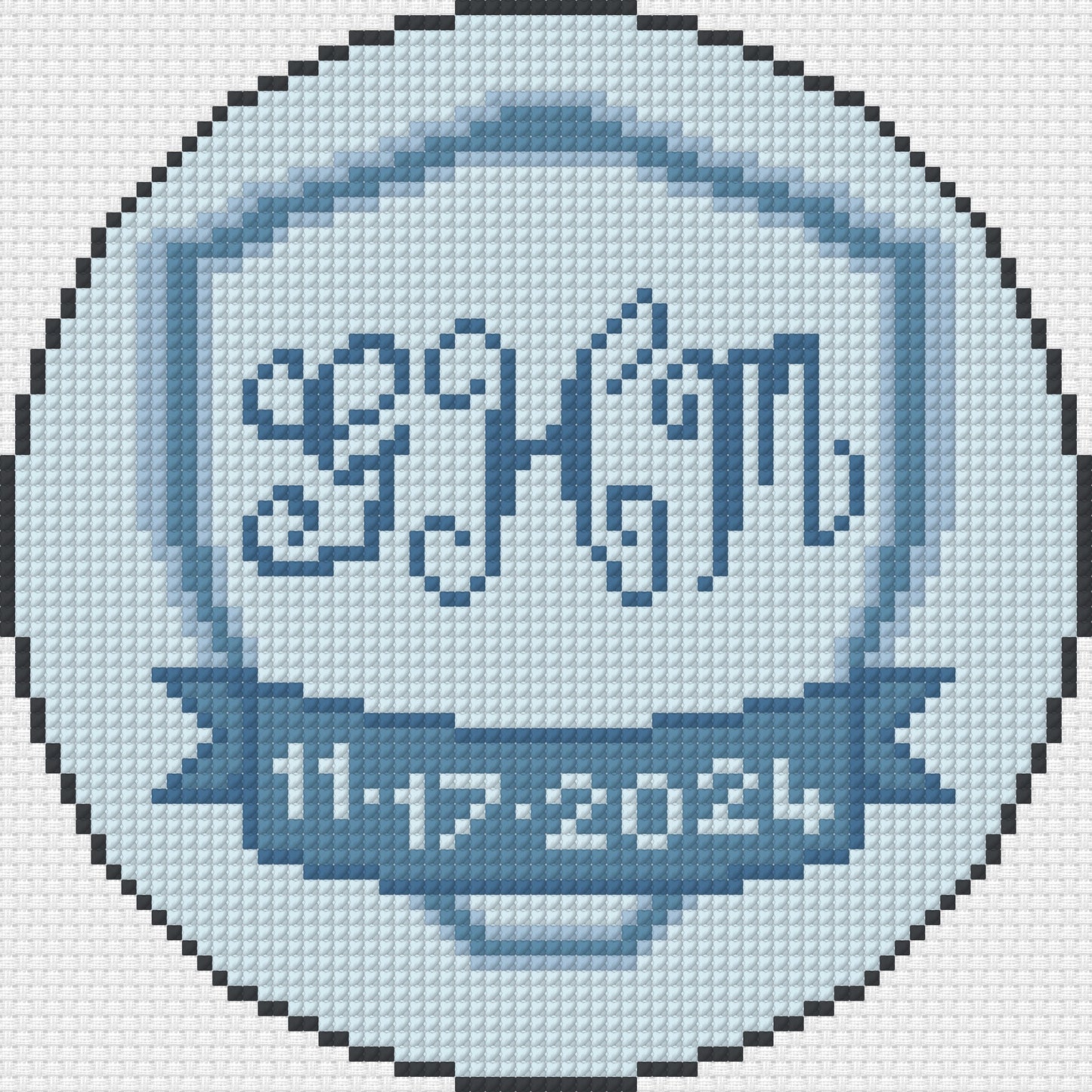 Custom Canvas - 4 in Round Monogram and Crest