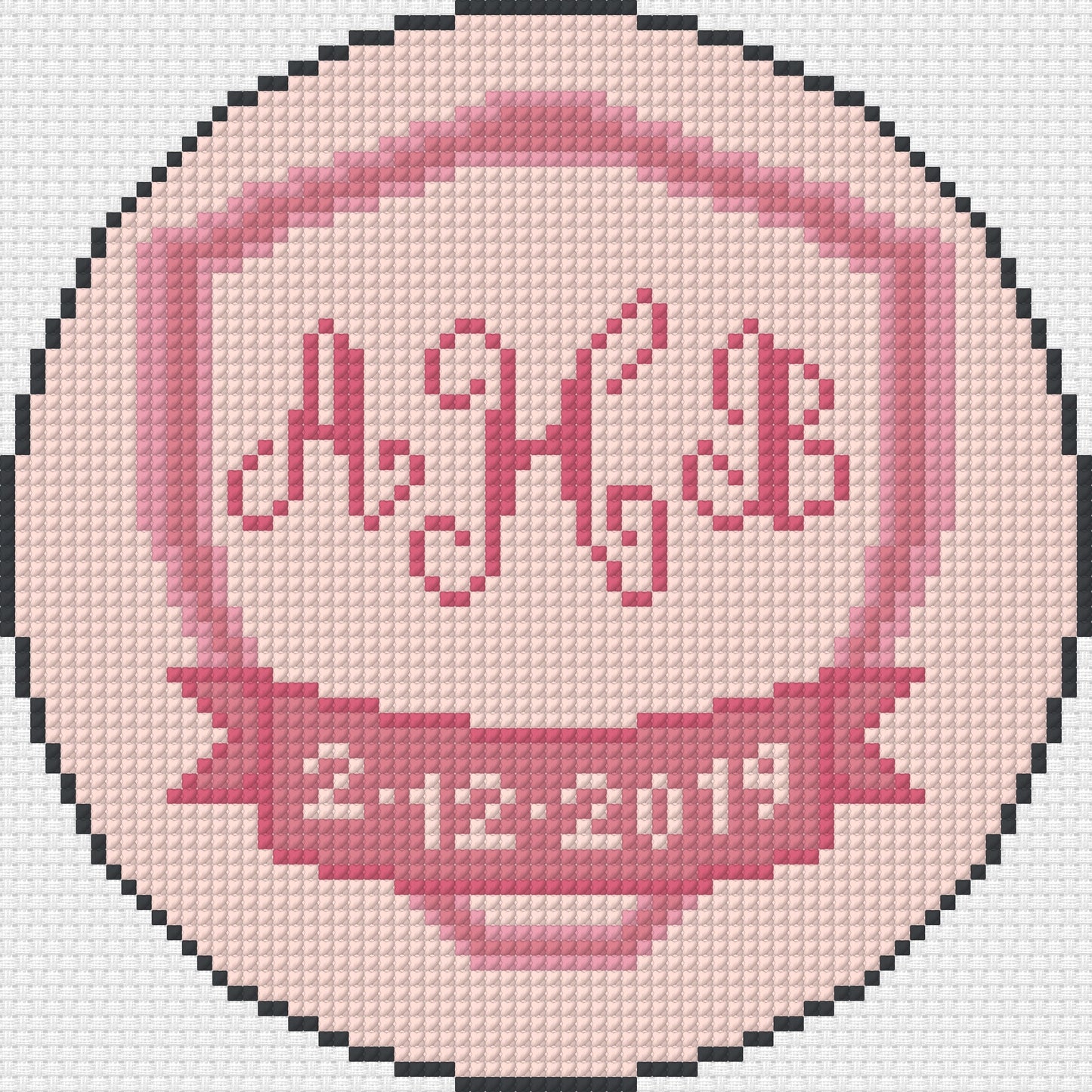 Custom Canvas - 4 in Round Monogram and Crest