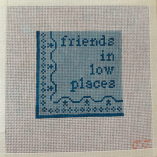 90s Country Needlepoint Coaster